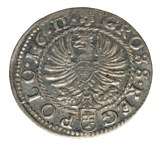 Grosz 1611 Zygmunt III Waza Polska Kraków