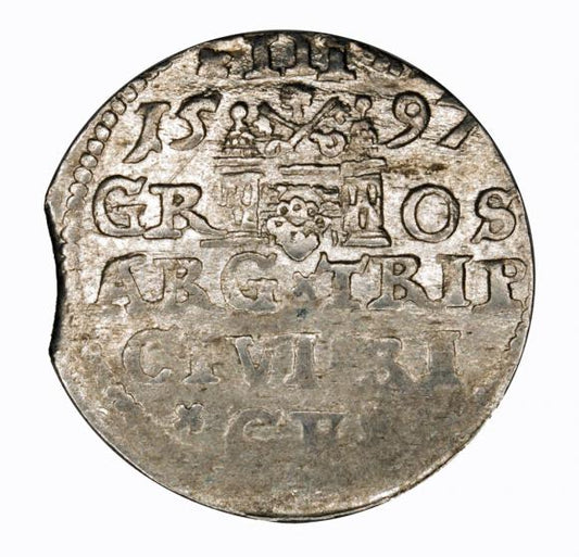 Trojak 1597 Zygmunt III Waza Ryga