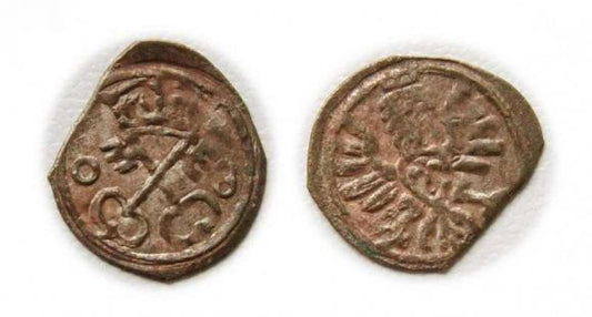 Denar 1608 Zygmunt III Waza Poznań