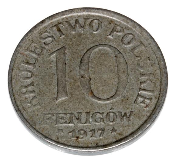 10 fenigów 1917 Królestwo Polskie Stuttgart