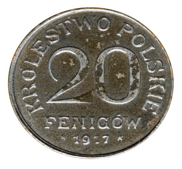 20 fenigów 1917 Królestwo Polskie Stuttgart