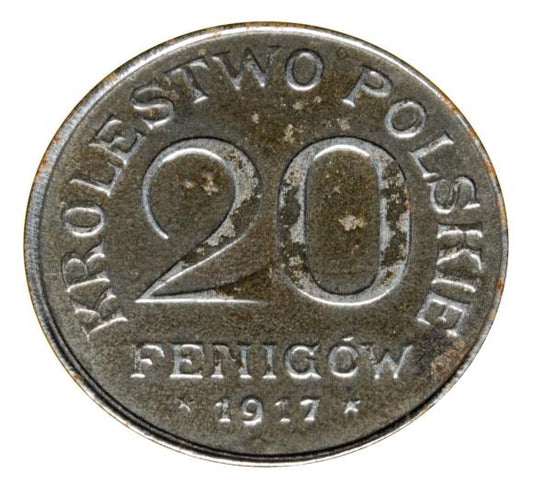 20 fenigów 1917 Królestwo Polskie Stuttgart